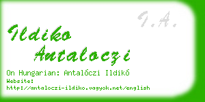 ildiko antaloczi business card