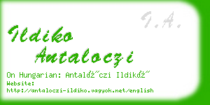 ildiko antaloczi business card